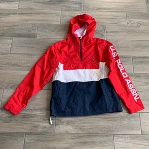 Us polo assn half zip windbreaker